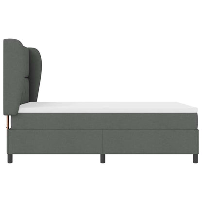 Box Spring Seng Med Madras Mørkegrå 140 X 190 Cm Stof - Billede 8