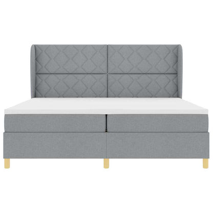 Boks-madras Seng Med Madras Mørkegrå 90x190 Cm Stof Lysegrå - Billede 10