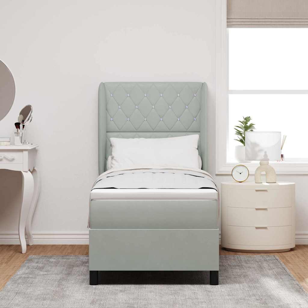 Box Spring Seng Med Madras Fløjl - Billede 3