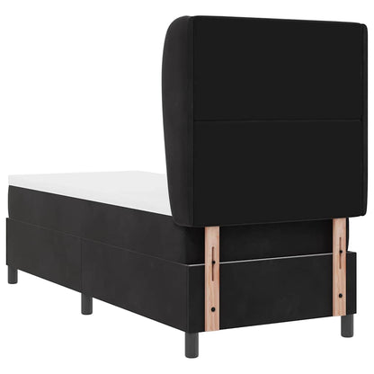 Box Spring Seng Med Madras Sort 80 X 200 Cm Fløjl - Billede 10