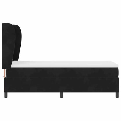 Box Spring Seng Med Madras Sort 80 X 200 Cm Fløjl - Billede 9