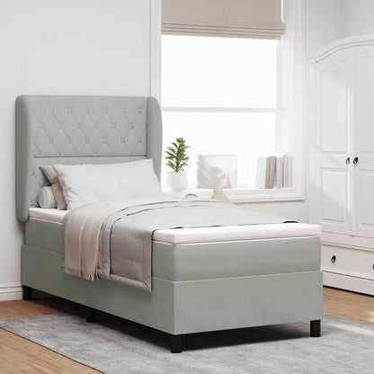 Box Spring Seng Med Madras Fløjl - Variant 3340862