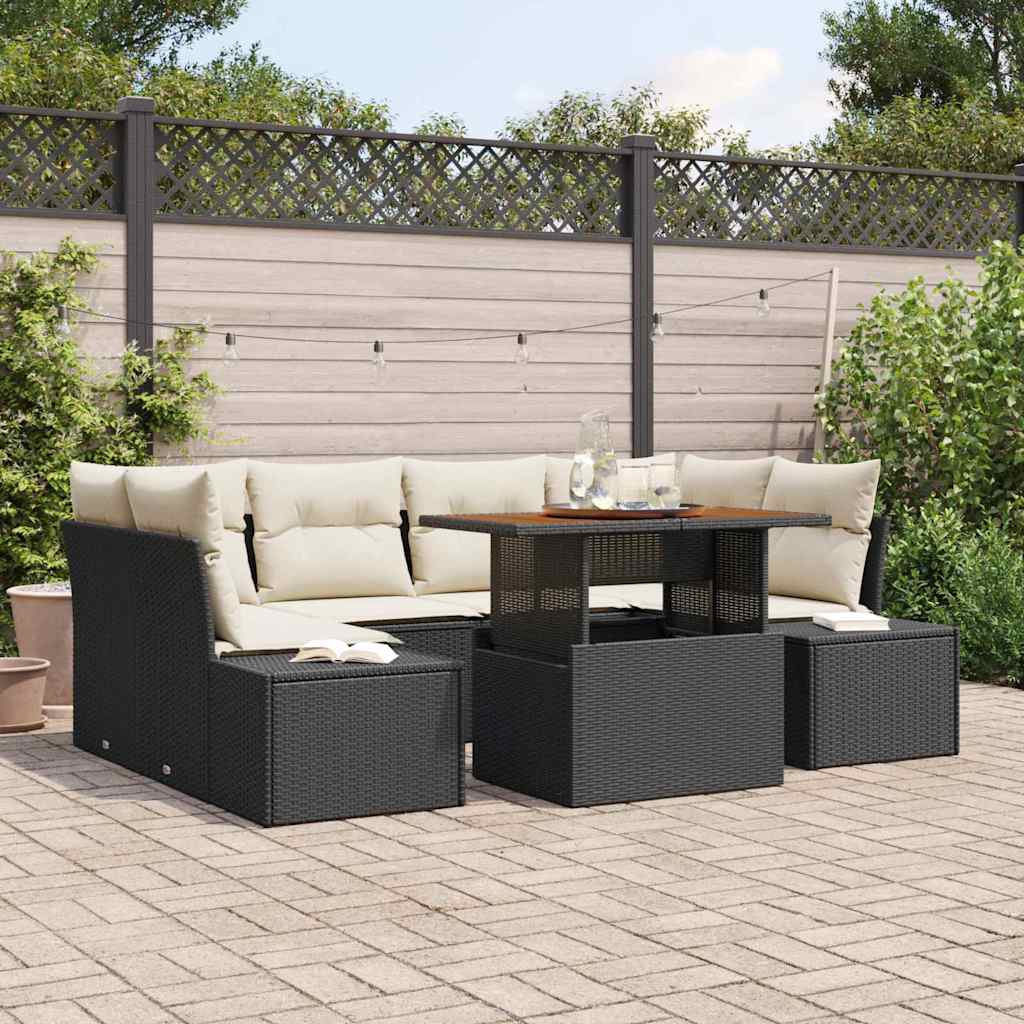 Havesofa Sæt 7 Stk. Polyrattan - Variant 3349914