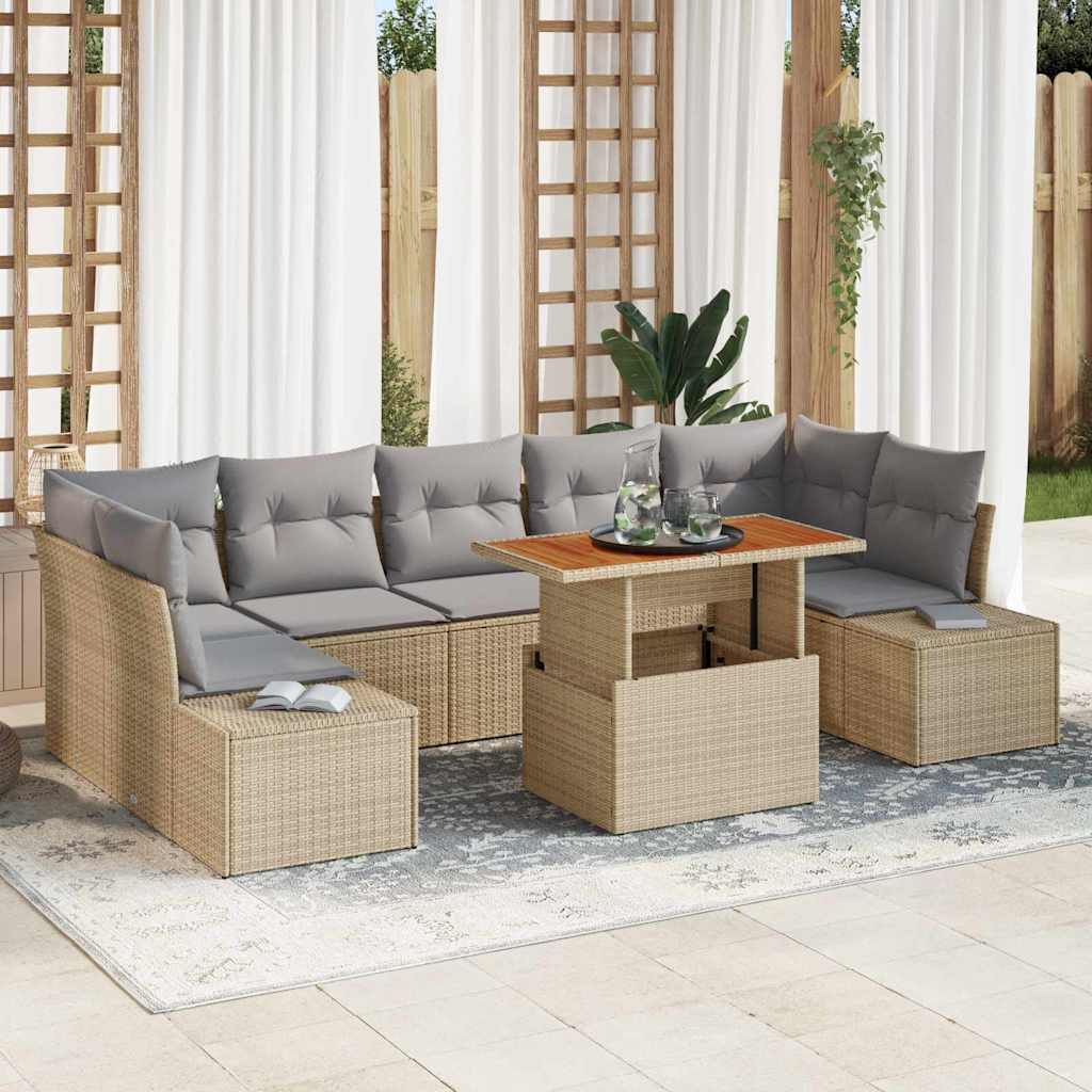 Havesofa Sæt 8 Stk. Polyrattan - Hovedbillede