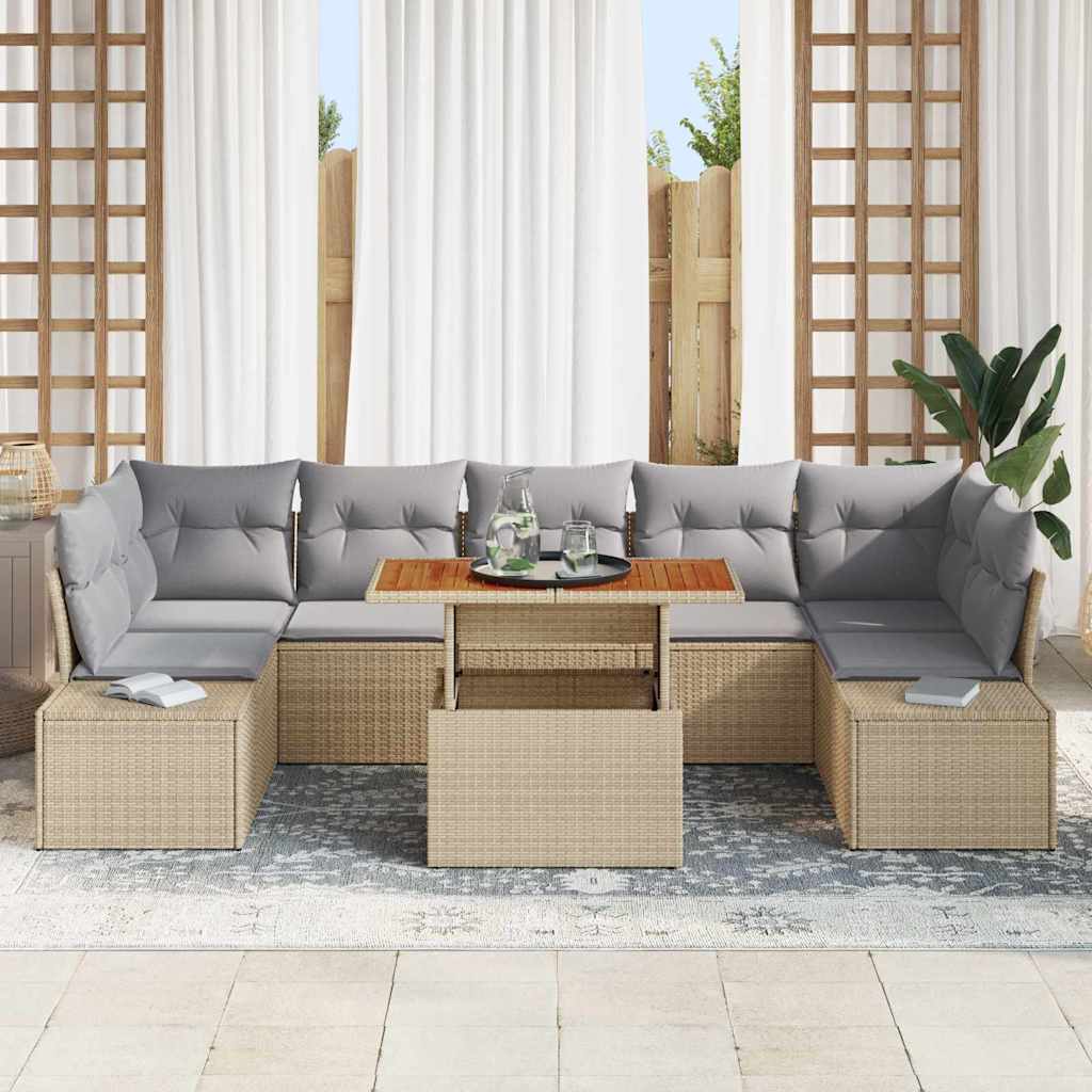Havesofa Sæt 8 Stk. Polyrattan - Billede 3