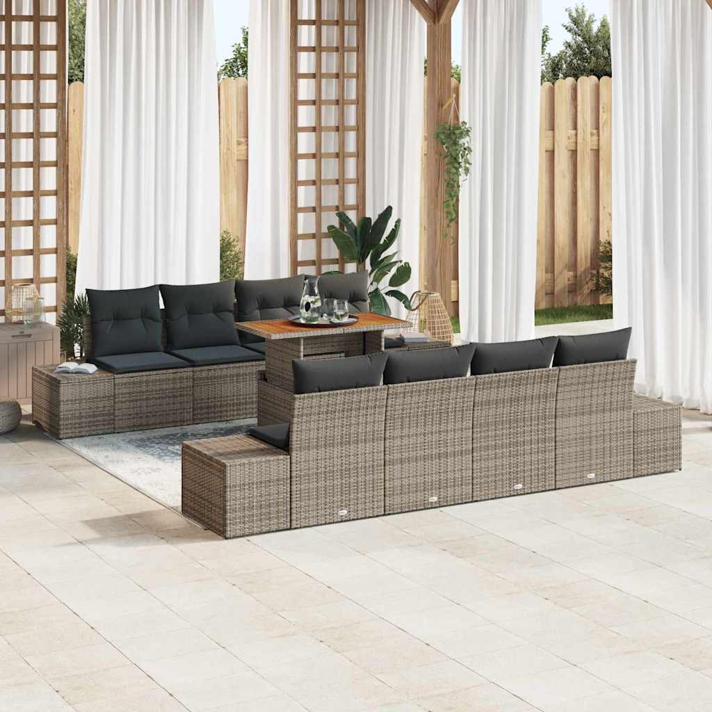 Havesofa Sæt 9 Stk. Polyrattan - Variant 3349936
