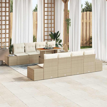 Havesofa Sæt 9 Stk. Polyrattan - Hovedbillede