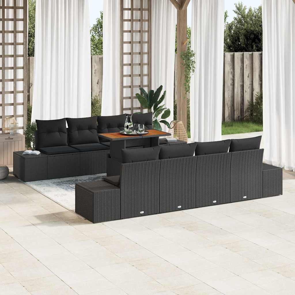 Havesofa Sæt 9 Stk. Polyrattan - Variant 3349939