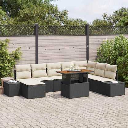 Havesofa Sæt 9 Stk. Polyrattan - Variant 3349998
