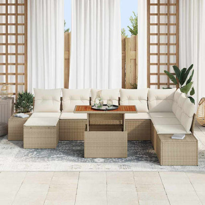 Havesofa Sæt 9 Stk. Polyrattan - Billede 3