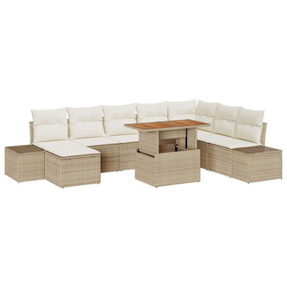 Havesofa Sæt 9 Stk. Polyrattan - Billede 2