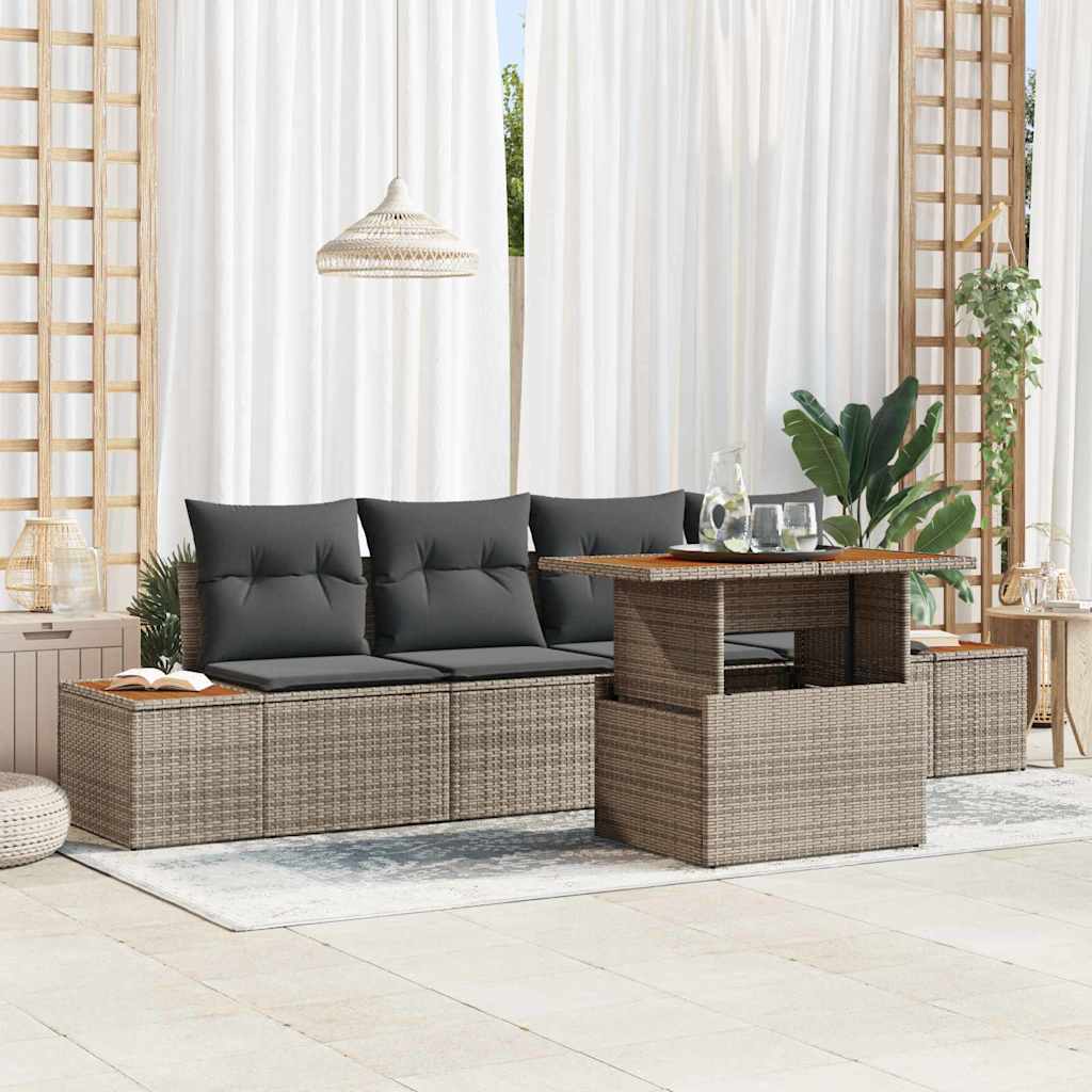 Havesofa Sæt 5 Stk. Polyrattan - Variant 3350021