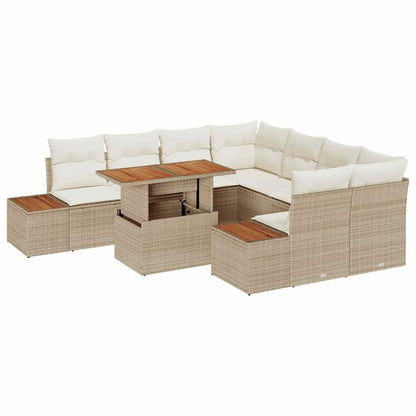 Havesofa Sæt 9 Stk. Polyrattan - Billede 2