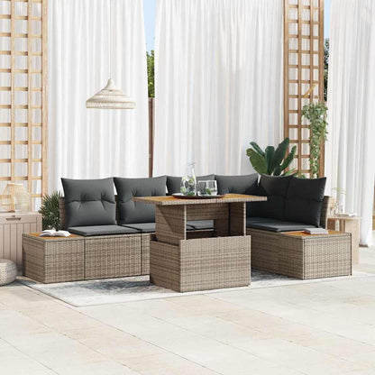 Havesofa Sæt 6 Stk. Polyrattan - Variant 3350071