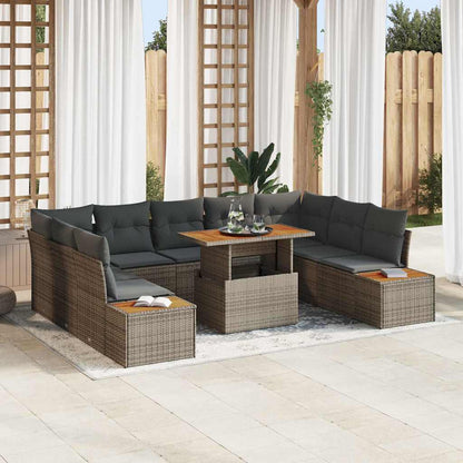 Havesofa Sæt 10 Stk. Polyrattan - Variant 3350101
