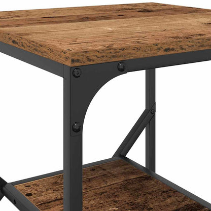 Sidebord 41 X 40 X 60 Cm Ingeniørtræ Og Stål - Billede 8