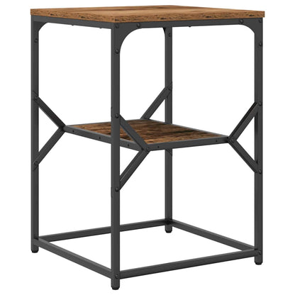 Sidebord 41 X 40 X 60 Cm Ingeniørtræ Og Stål - Billede 2