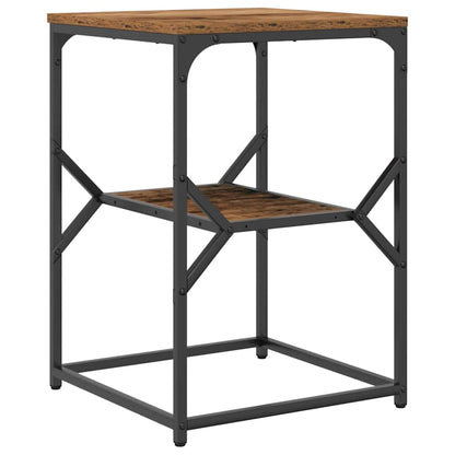 Sidebord 41 X 40 X 60 Cm Ingeniørtræ Og Stål - Billede 5