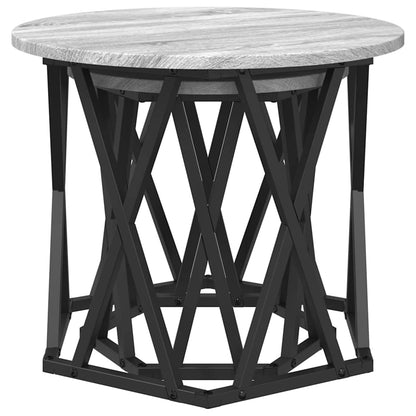 Sidebord 2 Dele Ingeniørtræ Og Stål - Billede 5