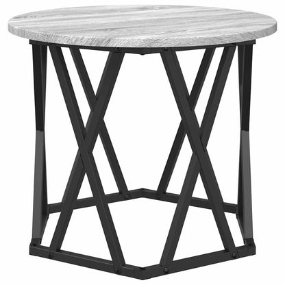 Sidebord 2 Dele Ingeniørtræ Og Stål - Billede 6