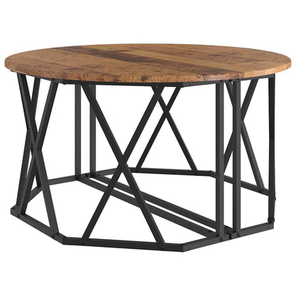 Sofabord 80 X 80 X 42 Cm Ingeniørtræ Og Stål - Billede 5