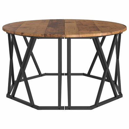 Sofabord 80 X 80 X 42 Cm Ingeniørtræ Og Stål - Billede 6