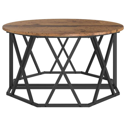 Sofabord 80 X 80 X 42 Cm Ingeniørtræ Og Stål - Billede 7