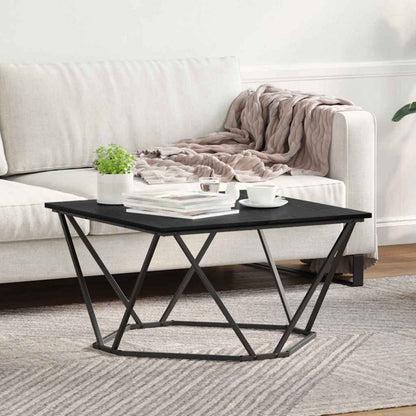 Sofabord 80 X 80 X 45 Cm Ingeniørtræ Og Stål - Hovedbillede