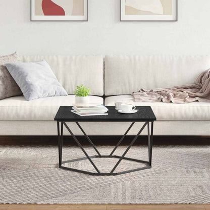 Sofabord 80 X 80 X 45 Cm Ingeniørtræ Og Stål - Billede 4