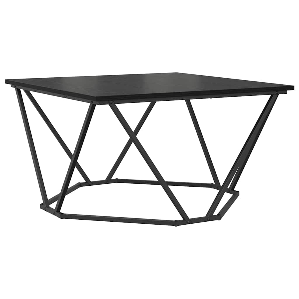 Sofabord 80 X 80 X 45 Cm Ingeniørtræ Og Stål - Billede 2