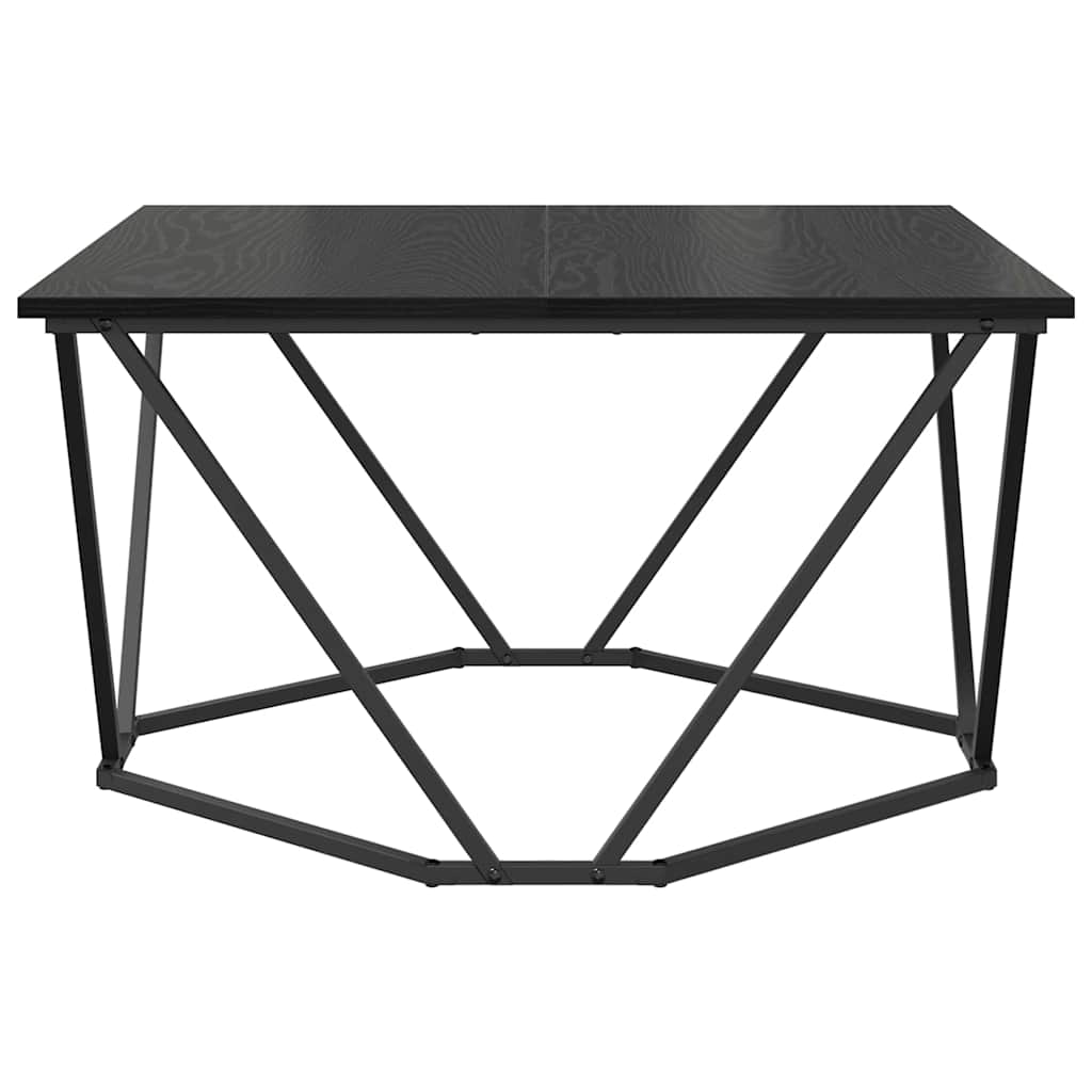 Sofabord 80 X 80 X 45 Cm Ingeniørtræ Og Stål - Billede 5