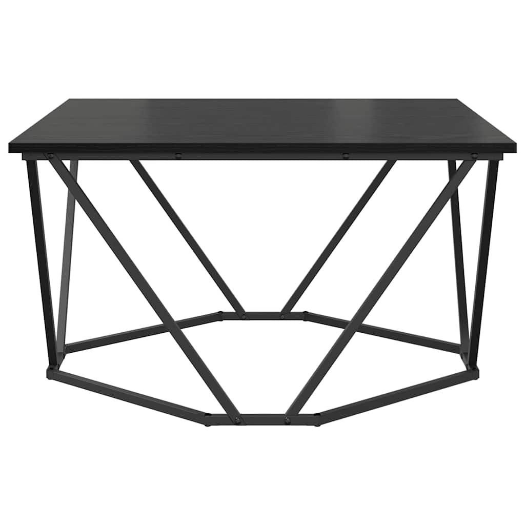 Sofabord 80 X 80 X 45 Cm Ingeniørtræ Og Stål - Billede 6