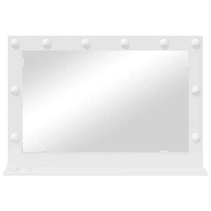 Vaskeskab Spejl Hvid 80 X 15 X 18 Cm Konstrueret Træ Og Glas - Billede 4