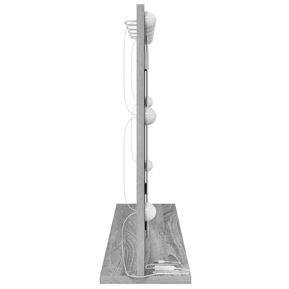 Vaskeskab Spejl Med Led -strimmellys Grå Sonoma 80 X 55 X 18 Cm - Billede 5