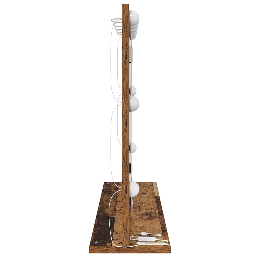 Vaskeskab Spejl Med Spejl Gammelt Træ 80 X 55 X 18 Cm - Billede 5