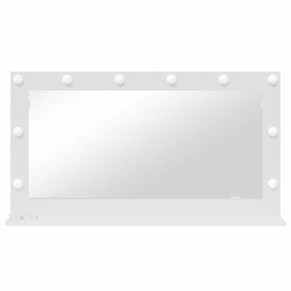 Vaskeskab Spejl Hvid 100 X 55 X 18 Cm Konstrueret Træ Og Glas - Billede 4