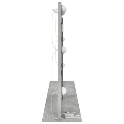 Vaskeskab Spejl Med Led -strimmellys Beton Grå 100 X 55 X 18 Cm - Billede 5