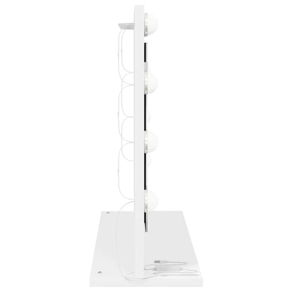 Vaskeskab Spejl Hvid 60 X 45 X 18 Cm Konstrueret Træ Og Glas - Billede 5