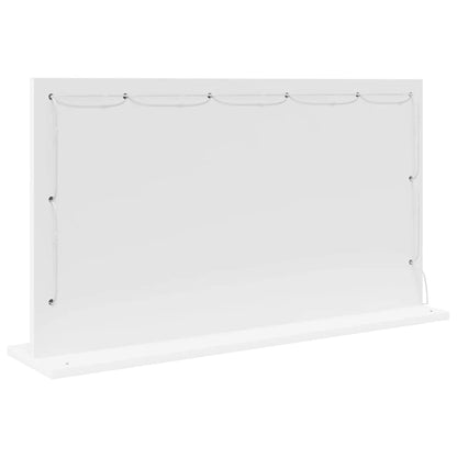 Vaskeskab Spejl Hvid 80 X 45 X 18 Cm Konstrueret Træ Og Glas - Billede 6