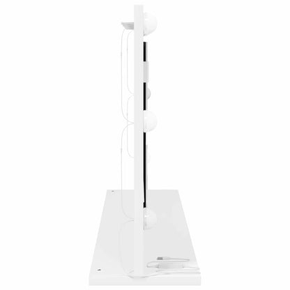 Vaskeskab Spejl Hvid 80 X 45 X 18 Cm Konstrueret Træ Og Glas - Billede 5