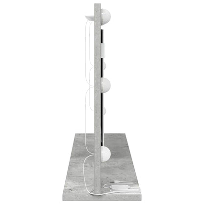 Vaskeskab Spejl Med Led -strimmellys Beton Grå 80 X 45 X 18 Cm - Billede 5