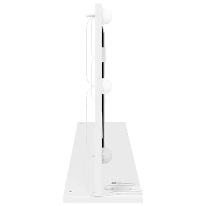 Vaskeskab Spejl Hvid 100 X 45 X 18 Cm Konstrueret Træ Og Glas - Billede 5