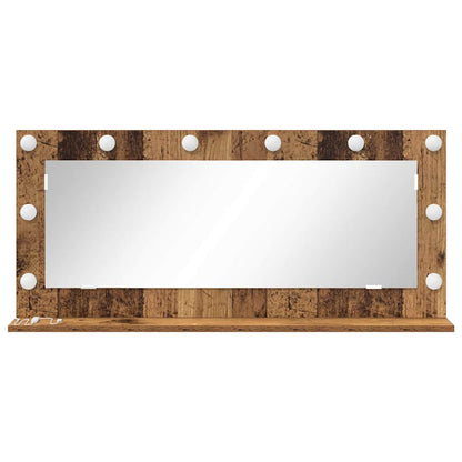Vaskeskab Spejl Med Spejl Gammelt Træ 100 X 45 X 18 Cm - Billede 4