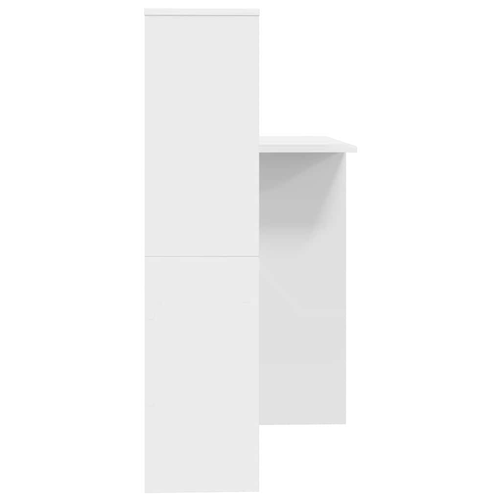 Bord Med Hylde 131,5 X 50 X 106,5 Cm Konstrueret Træ - Billede 6