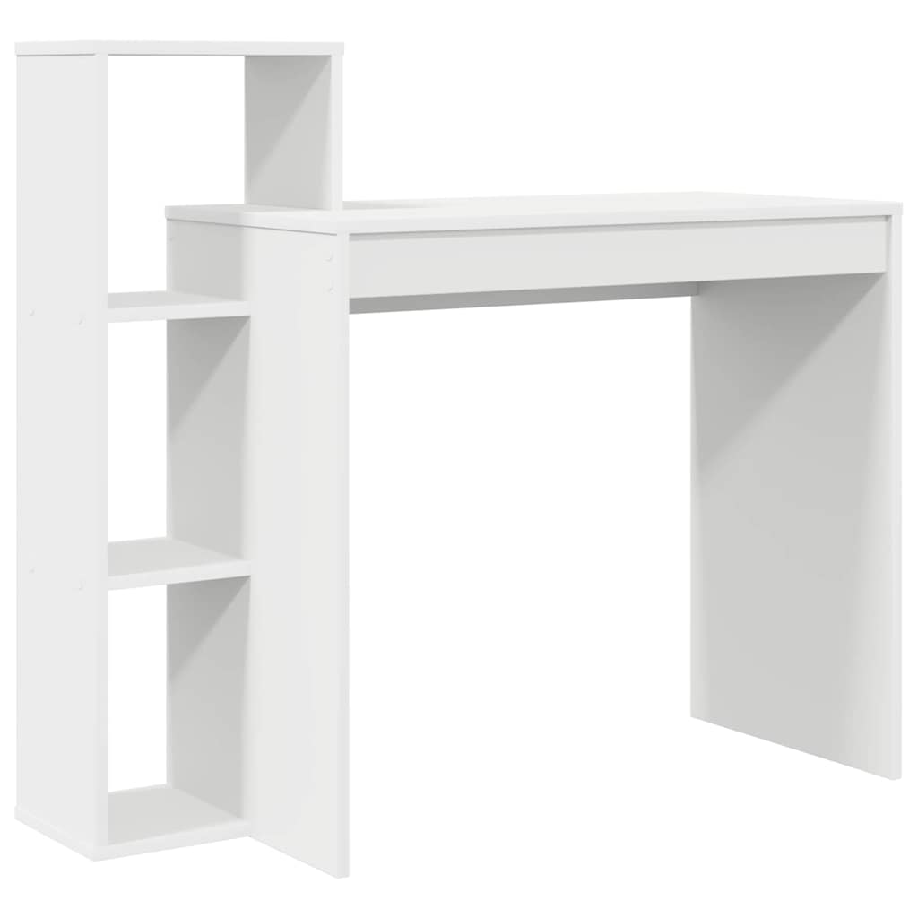 Bord Med Hylde 100 X 40 X 90 Cm Konstrueret Træ - Billede 2