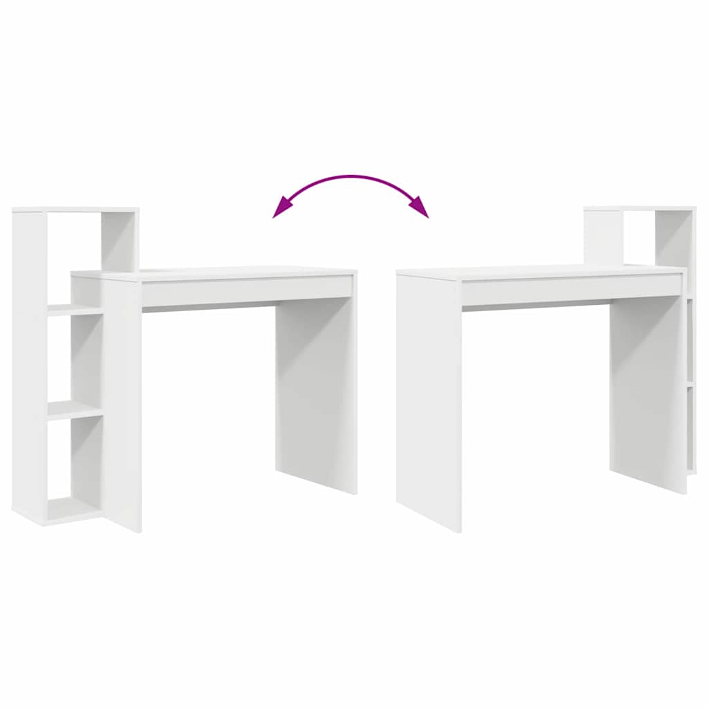 Bord Med Hylde 100 X 40 X 90 Cm Konstrueret Træ - Billede 9