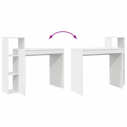 Bord Med Hylde 100 X 40 X 90 Cm Konstrueret Træ - Billede 9