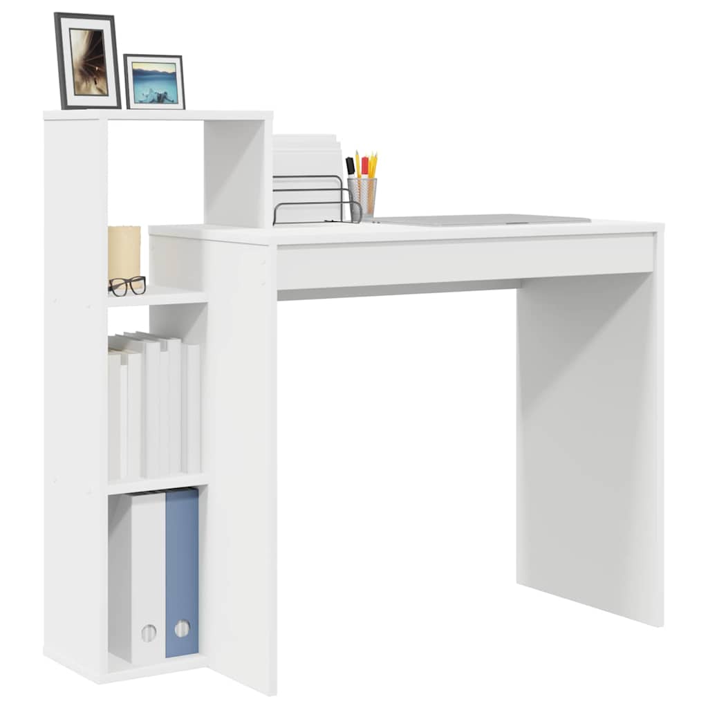 Bord Med Hylde 100 X 40 X 90 Cm Konstrueret Træ - Billede 3