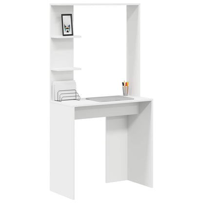 Bord Med Hylde 78,5 X 37 X 154,5 Cm Konstrueret Træ - Billede 3