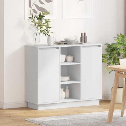 Led Sideboard 90 X 32 X 75 Cm Konstrueret Træ - Hovedbillede